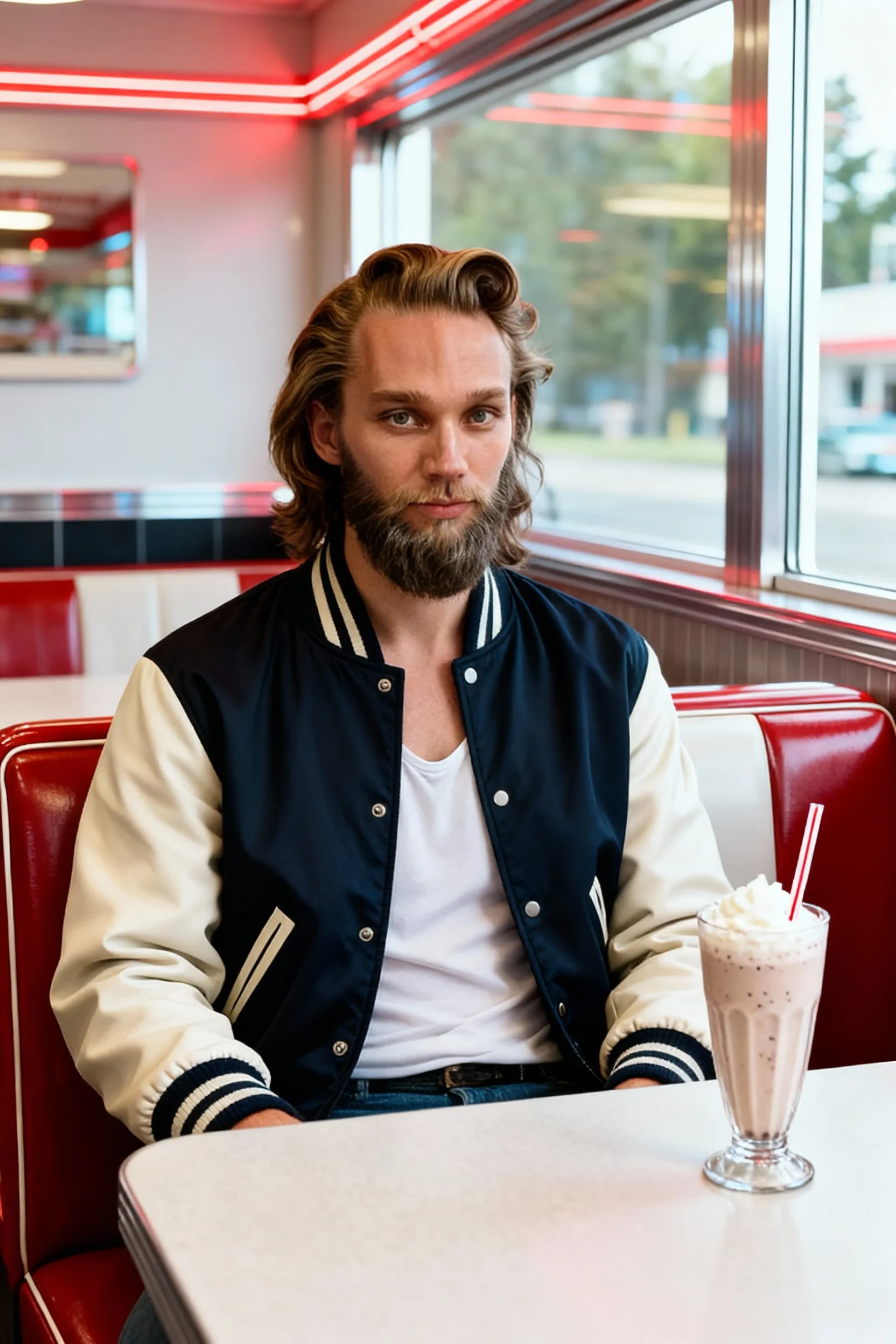 Retro Diner AI Portrait for Men