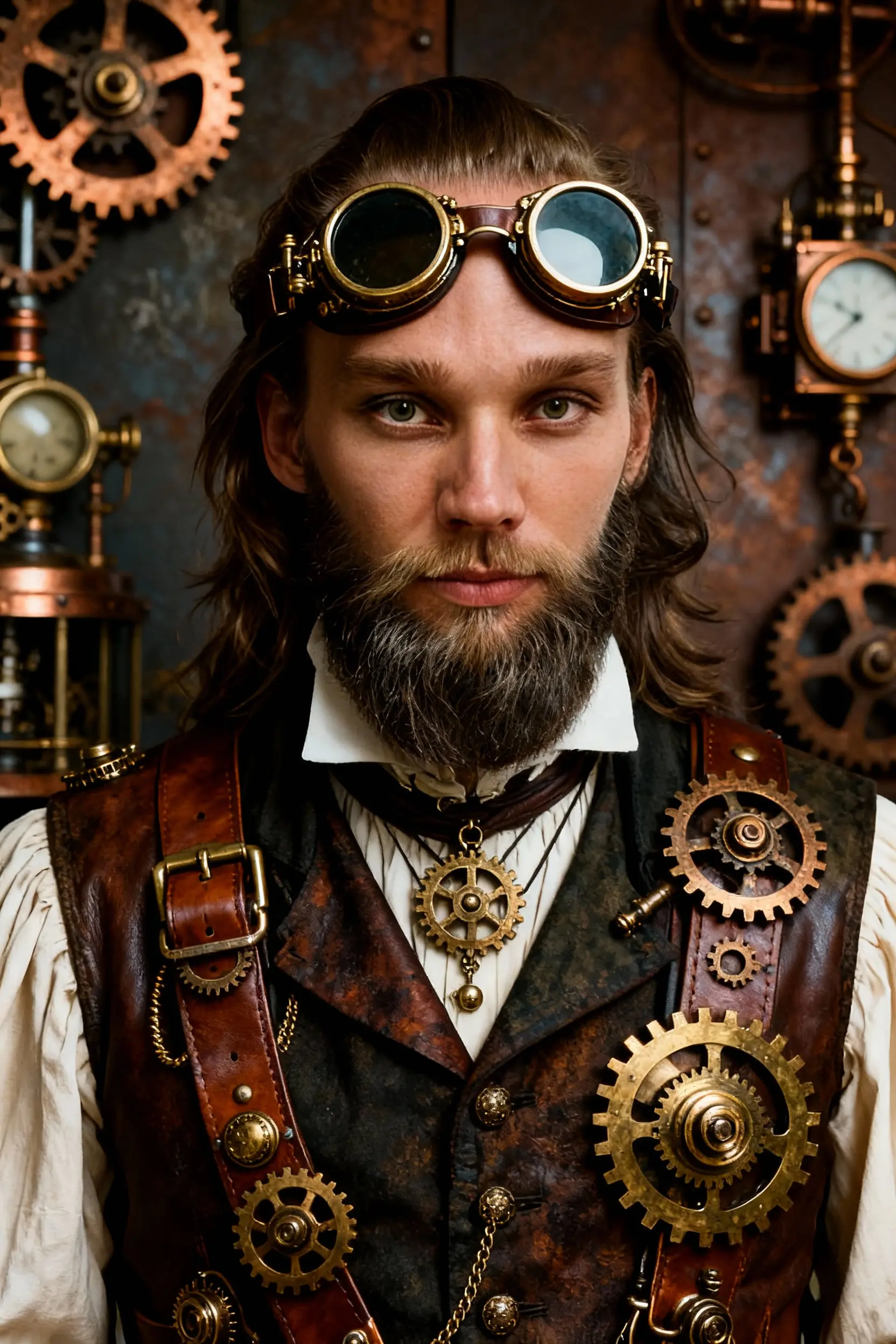 Steampunk AI Portrait for Men