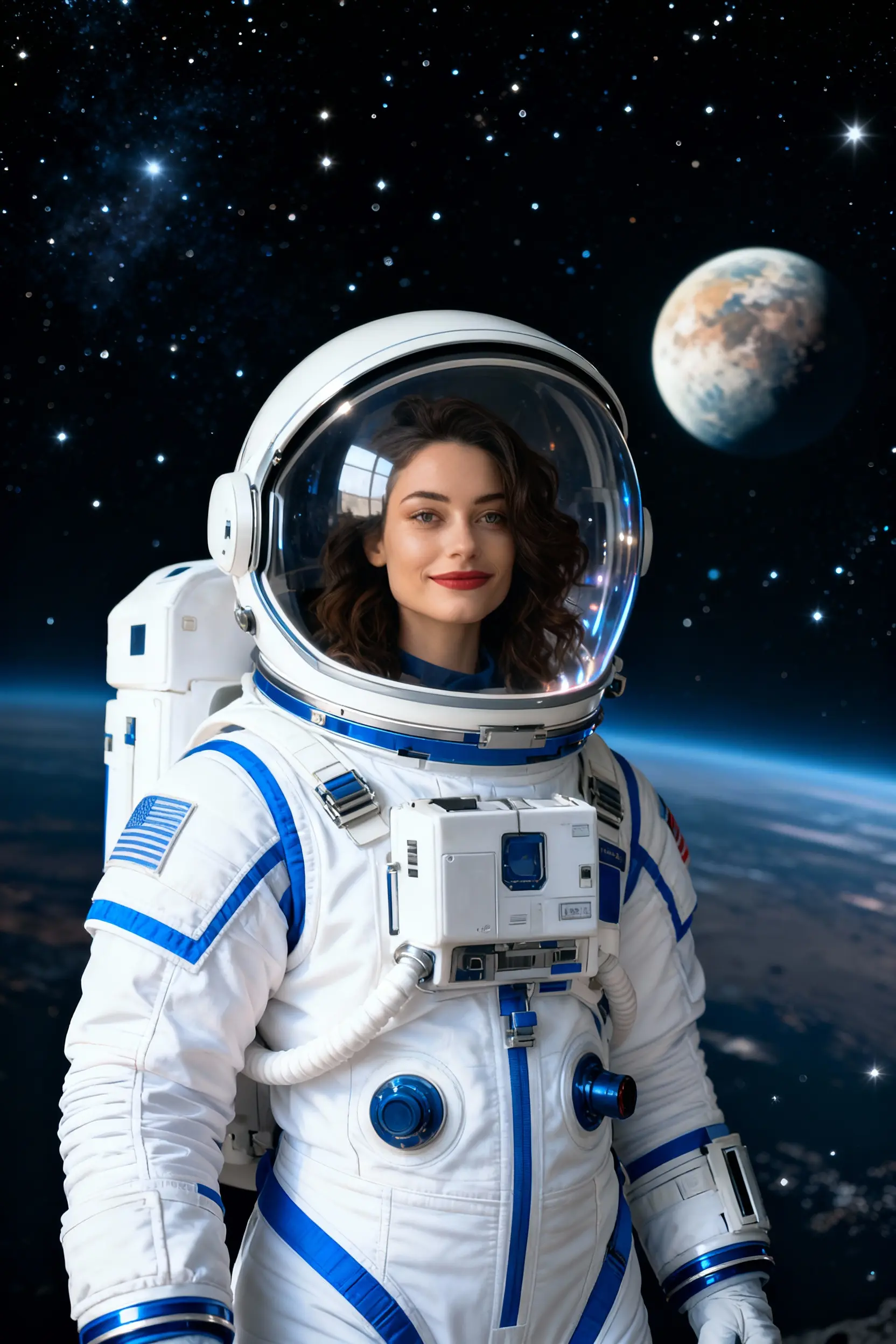Space Explorer AI Portraits AI portrait for woman
