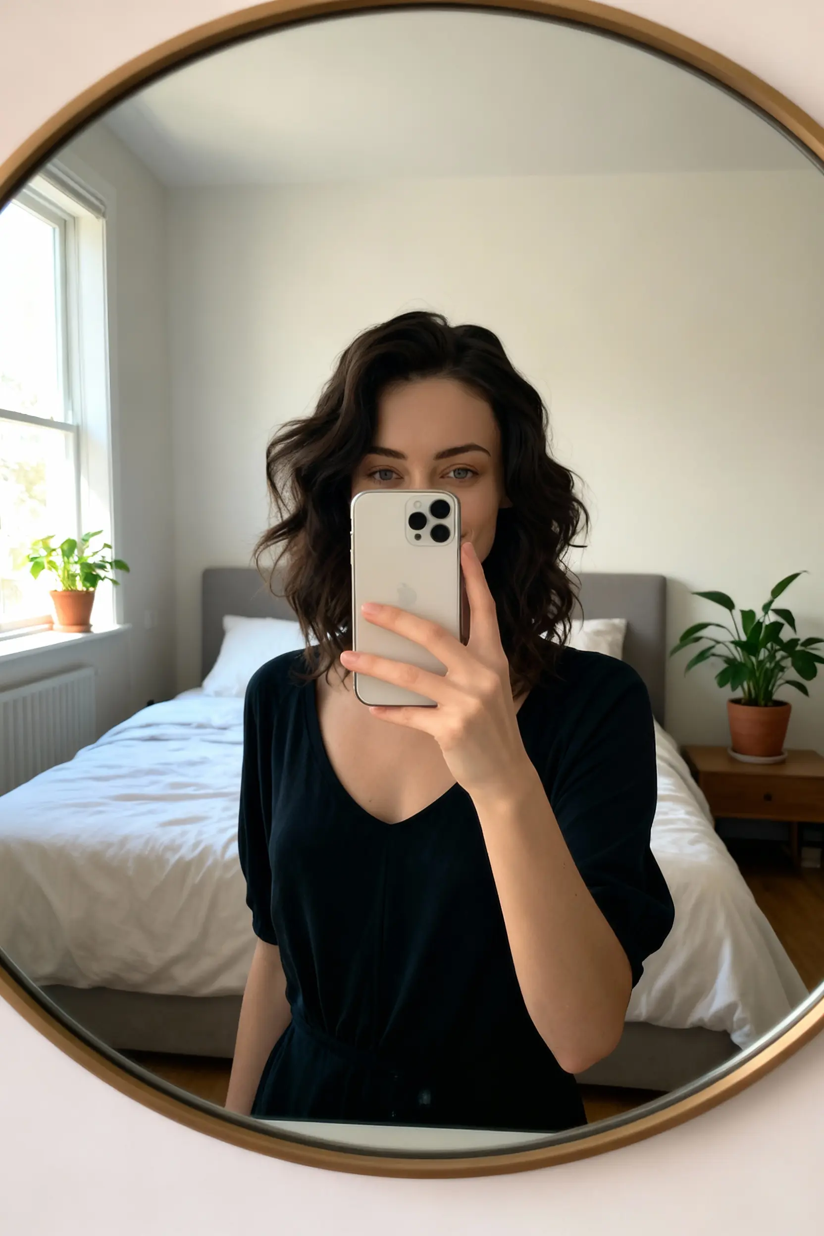 Mirror Selfie AI Portrait for Women