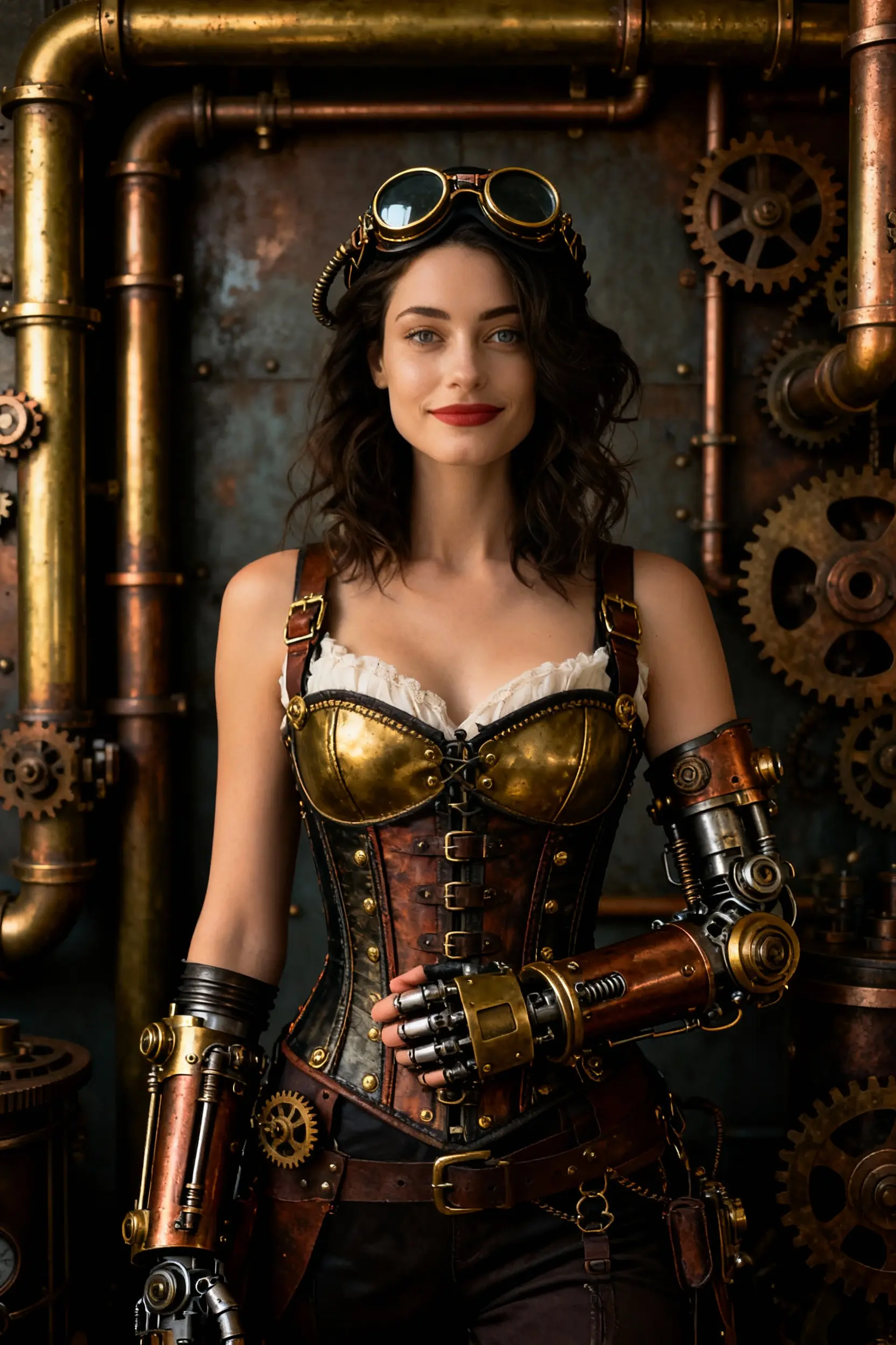 Steampunk AI Portrait for Women